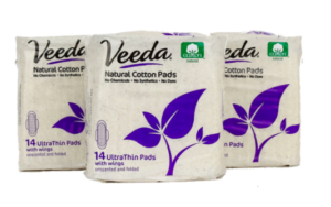 Veeda Ultra Thin Super Absorbent Day Pads Natural Cotton Sanitary Napkins